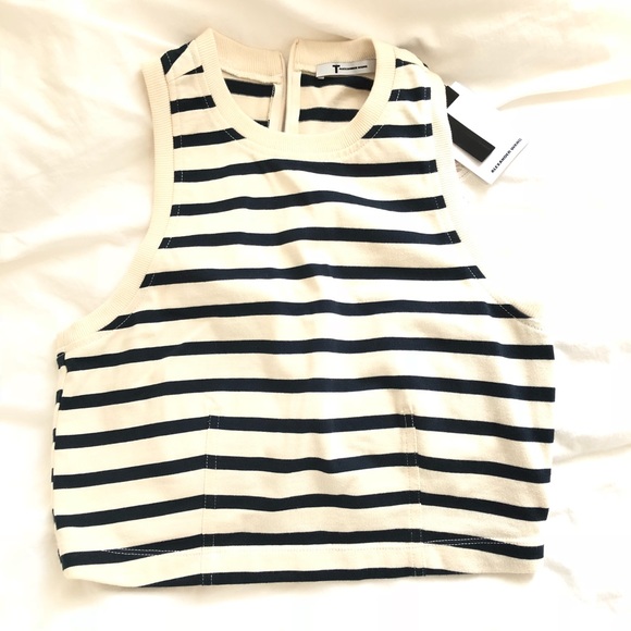 ✨SOLD✨Alexander Wang Striped Crop Top - Picture 2 of 4